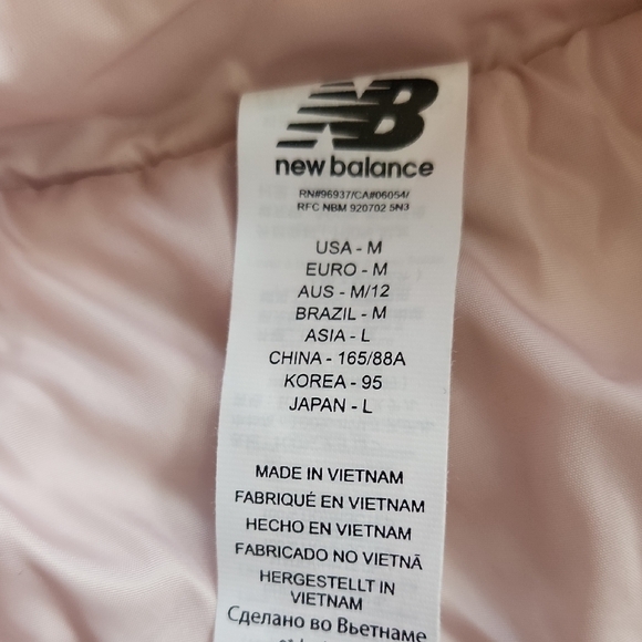 New Balance Blush Pink Quilted Vest - Picture 2 of 4